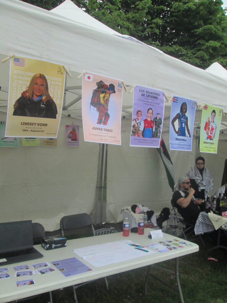 Stand de l'association les Sportives de Légende durant les Women Olympics